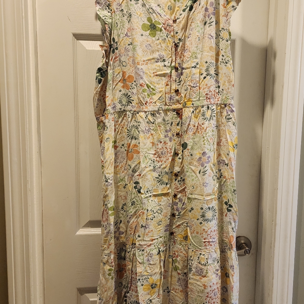 Sonoma Multicolor Floral Midi Dress